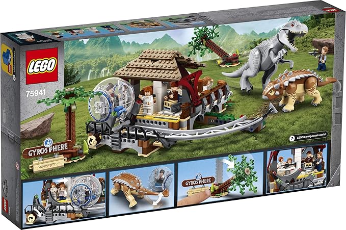 LEGO Jurassic World Indominus rex vs. Ankylosaurus 75941 Awesome Dinosaur Building Toy for Kids Featuring Jurassic World Character Minifigures for Hours of Creative Fun (537 Pieces)
