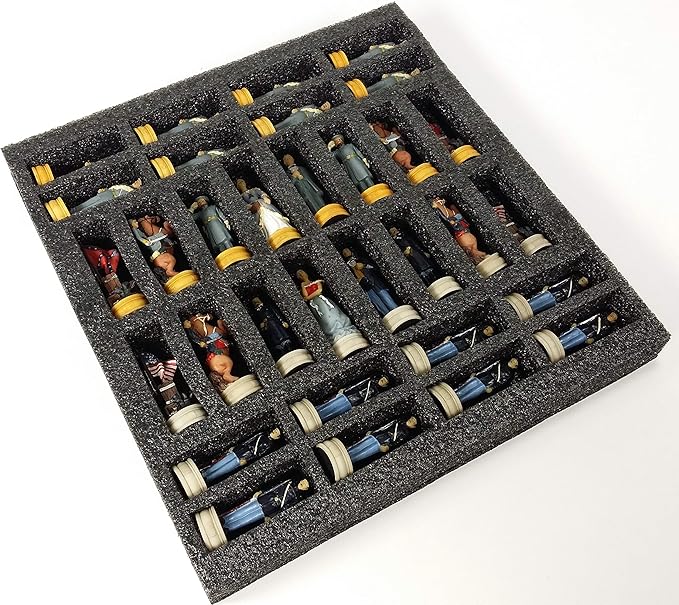 HPL US American Civil War Queens Set of Chess Men Pieces Hand Painted - NO Board