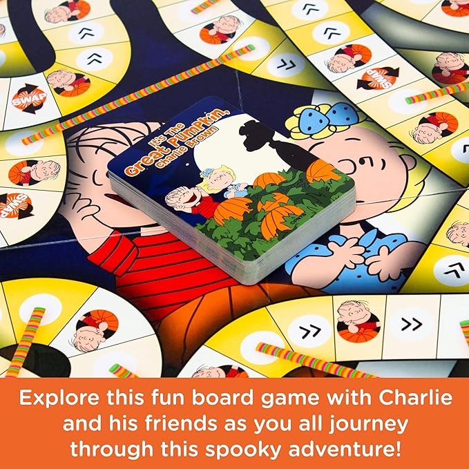 AQUARIUS Peanuts Great Pumpkin Board Game - Peanuts Themed Board Game - Fun Family Holiday Gift for Kids and Adults - Officially Licensed Peanuts Comics and Show Merchandise &amp Collectibles