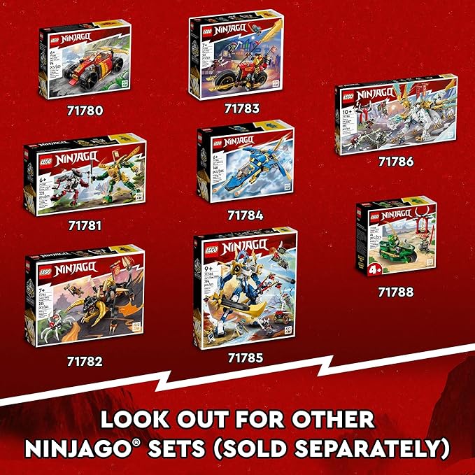 Lego NINJAGO Creative Ninja Brick Box 71787 Toy Storage Bricks to Build Dojo Ninja Car Motorbike 6 Minifigures &amp More Toys for Kids 5 Plus