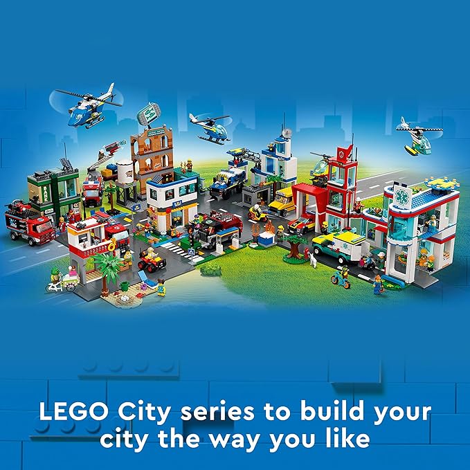 Lego 60324 City Off-Road Crane Crane and Truck Toy with Hooks Buildable Vehicle Toy for Boys and Girls from 7 Years Gift for Children and Fans of Construction Vehicles