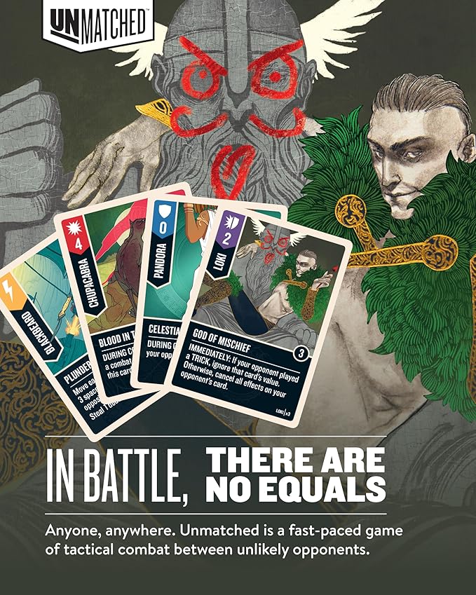 Restoration Games Unmatched Battle of Legends Vol 3 - Strategy Board Game for 2 to 4 Players - Expansion with 4 New Heroes and Battlefields - 20-40 Min Playtime - Ages 9+