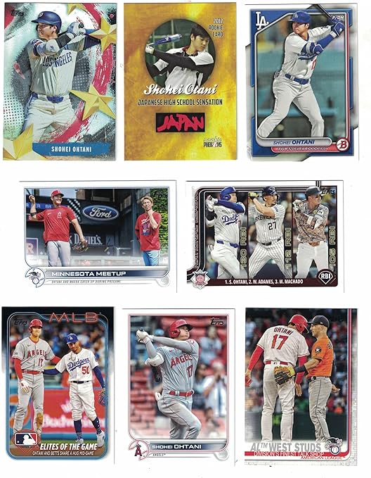 Shohei Ohtani Baseball Cards - (10) Card Lot! All Different with Topps Bowman Art Cards and more! Dodgers! / Angels!