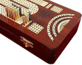 14 4 Track Continuous Cribbage Board W/ Card Storage Maple Tracks on Bloodwood - Corner Skunk &amp Games Won