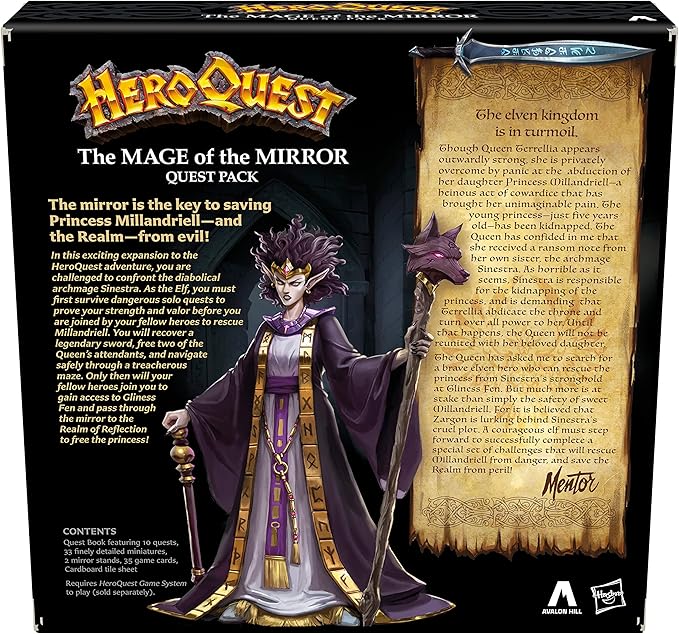 Heroquest The Mage of The Mirror Quest Pack Roleplaying Game for Ages 14+ Requires HeroQuest Game System to Play