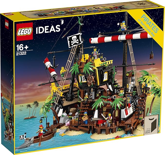 Lego® Ideas Pirates of Barracuda Bay 21322 Pirate Shipwreck Model Building Kit for Play and Display