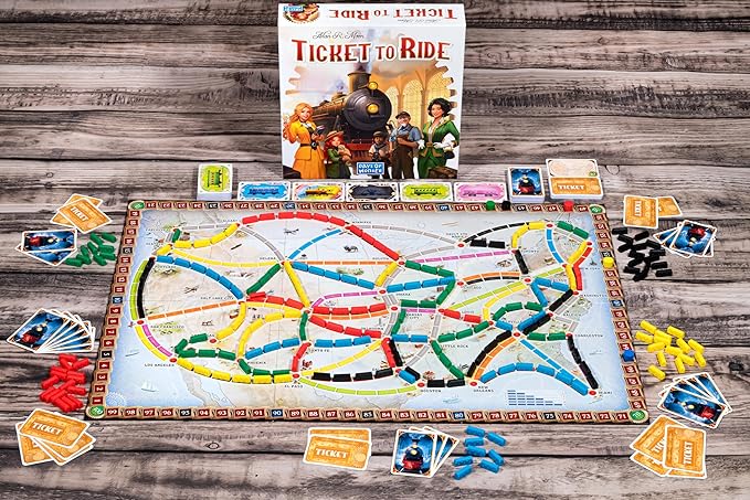 Asmodee Ticket to Ride Board Game (2025 Refresh) - A Cross-Country Train Adventure for Friends and Family Strategy Game for Kids &amp Adults Ages 8+ 2-5 Players 30-60 Minute Playtime