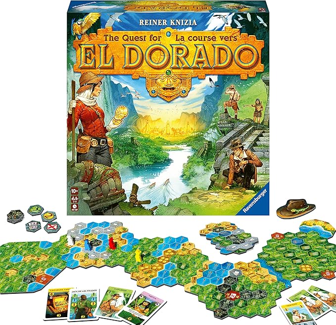 Ravensburger The Quest for El Dorado - Exciting Strategy Board Game | Suitable for Kids &amp Adults | Designed for 2-4 Players | Inclusive of Mini Expansion