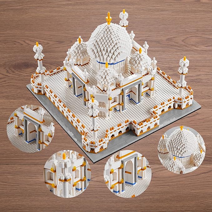 Architechture Series for Adults and TeensTaj Mahal Building SetModel Contruction Kit 3950 PCSMicro Block SetNew Seven WondersLandmark Model