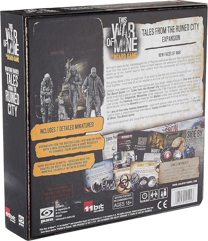 This War of Mine: Tales from The Ruined City–A Board Game by Ares Games 1-6 Players–Board Games for Family 45-120 Minutes of Gameplay–Games for Family Game Night–for Ages 18+ - English Version
