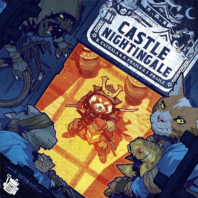 Castle Nightingale Board Game - Stealth Ninja vs. Samurai Strategy Game with Modular Boards Miniatures &amp Action Cards Competitive Asymmetric Gameplay Ages 10+ 2 Players 30 Minutes
