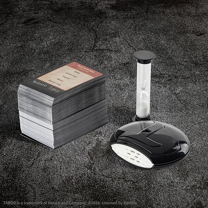Taboo: Horror Edition Party Board Game Horror Genre Themed Trivia Word Game with Screaming Buzzer Game for 2 Players or More Fans of Horror Themed Films &amp Culture Ages 13 and Up