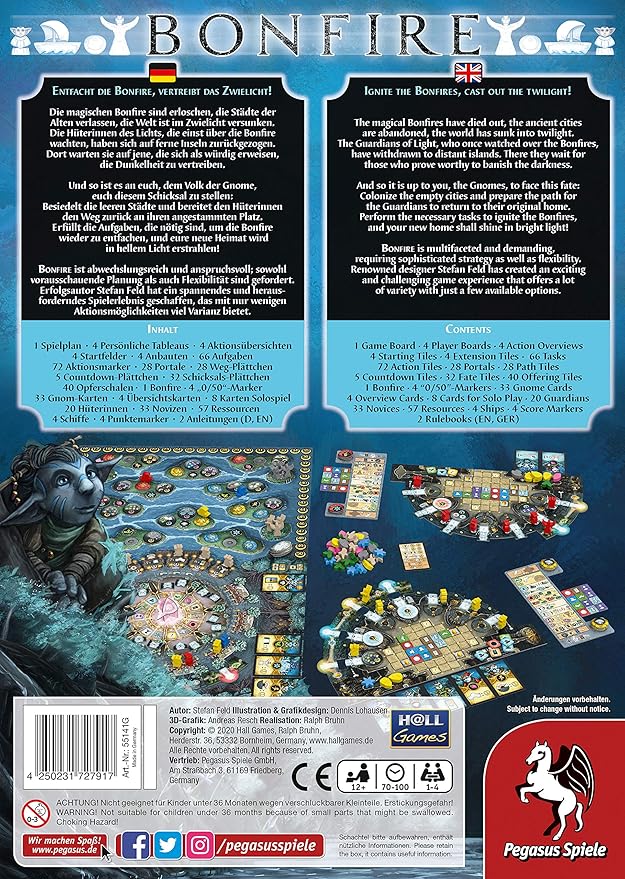 Bonfire – Board Game by Pegasus Spiele 1-4 Players – Board Games for Family – 70-100 Minutes of Gameplay – Games for Family Game Night – Kids and Adults Ages 12+ - English Version