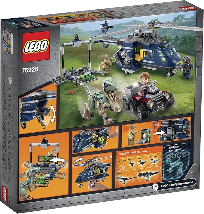 LEGO Jurassic World Blue's Helicopter Pursuit 75928 Building Kit (397 Pieces)