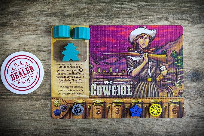 Gamelyn Games Tiny Epic Western: A Boomtown Board Game with A Poker Twist in The Wild West