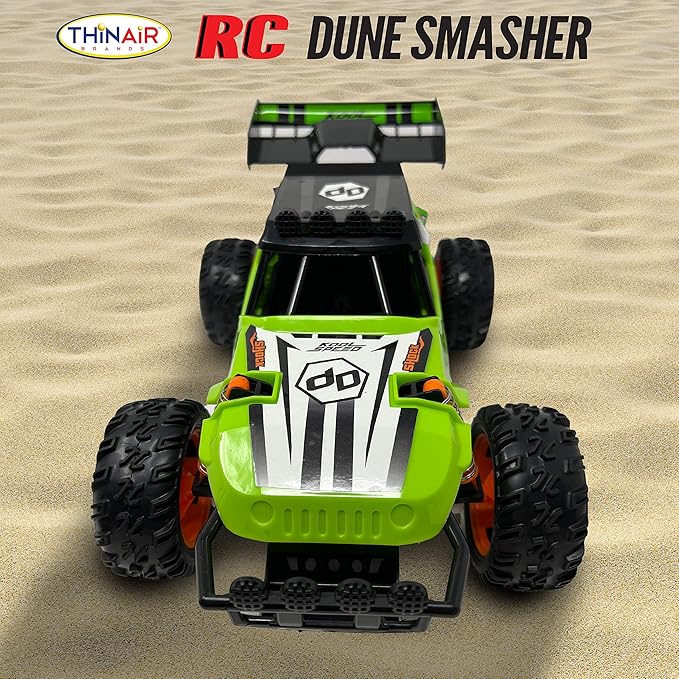 Nature Bound RC Cars 1:16 Scale Dune Smasher Off-Roader 2WD All-Terrain Electric Toy Car - Perfect for Rock Crawling and Road Racing 27MHz Radio Control - Eye-Catching Graphics Gift Idea for Kids