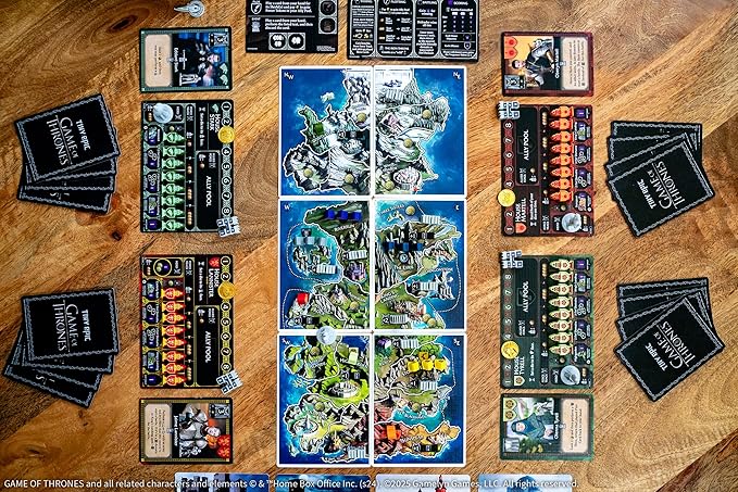 Tiny Epic Game of Thrones Board Game Strategy Game for Adults &amp Teens 1-4 Players 60+ Min Playtime Play as Iconic Westeros Characters Custom Dice Miniatures Metal Coins and Wooden Componen