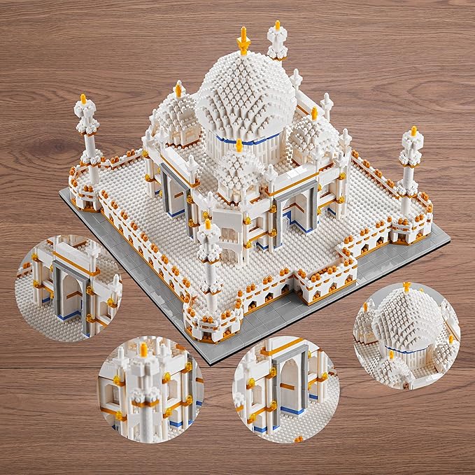 YaJie Taj Mahal Micro Building Blocks Set for Adults Mini Architecture Bricks Building Sets Collection Creative Model Kit Gifts for Age 14+（3950PCS）