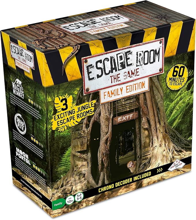 Identity Games [www.identity games.com] Escape Room The Game Family Edition - with 3 Exciting Jungle Escape Rooms | Solve The Mystery Board Game for Family Kids &amp Teens (English Version)