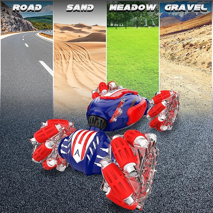 Remote Control Car Gesture Sensing RC Stunt Car 4 WD Transform Off Road for Rotating 2.4Ghz Hand Controlled Remote Control Twister Cars RC Cars for Kids Boys Girls Toy Gift Age 8 9 10 11 12 yr