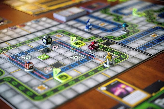Renegade Game Studios Robo Rally Board Game Strategy Card Programming with 6 Pre-Painted Robot Miniatures for 2-6 Players Ages 12+