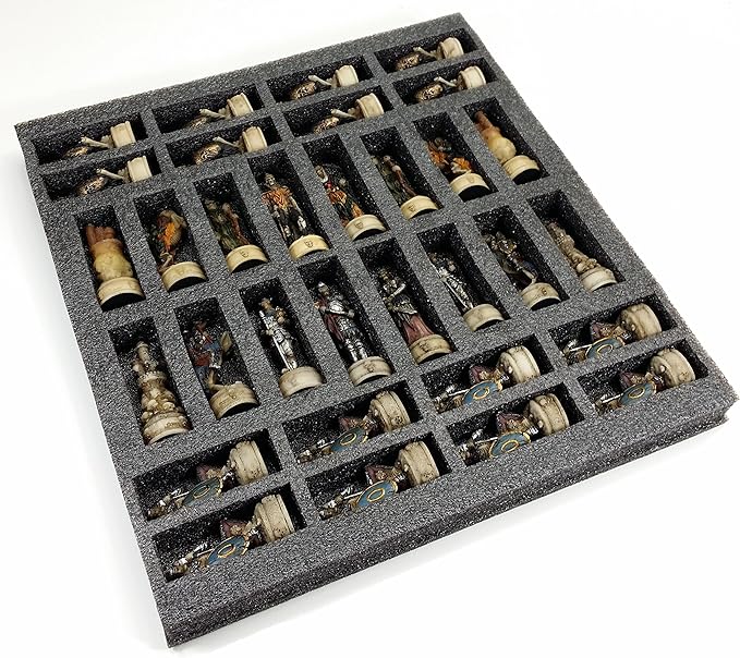 HPL Skeleton Slayer Fantasy Gothic Skull Chess Men Set - NO Board
