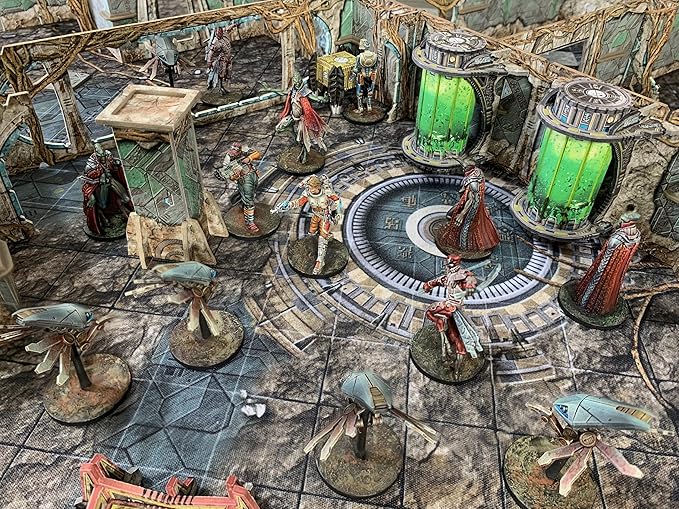 Battle Systems - Modular Tabletop 3D Gaming Sci-Fi Terrain - Perfect for 28mm-35mm Miniatures and Figures - No Painting Required - Science Fiction Aliens 40K Wargame - (Alien Catacombs)
