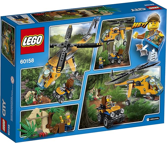 LEGO City Jungle Explorers Jungle Cargo Helicopter 60158 Building Kit (201 Piece)