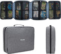 KISLANE Board Game Carrying Case with 18 Pockets for Board Games Pieces Tokens Cards and More Expandable Board Game Storage Solution for Travel Party Gathering