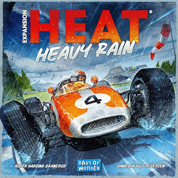 Asmodee Heat: Heavy Rain Board Game Expansion - New Japan &amp Mexico Tracks Intense Car Racing Strategy Game Fun Family Game for Kids &amp Adults Ages 10+ 1-7 Players 60 Min Playtime