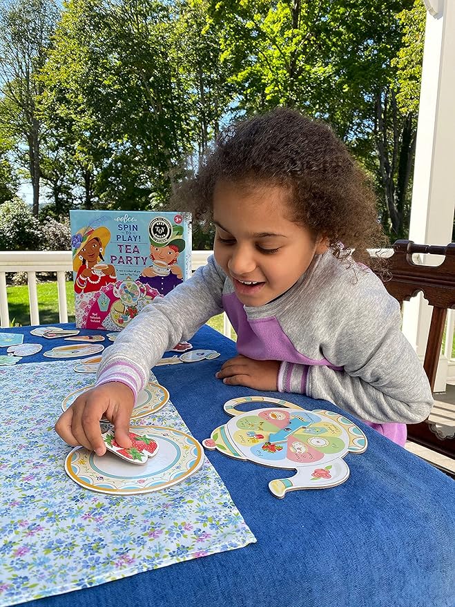 eeBoo: Tea Party Spinner Game Develops Patience and Social Skills for Children 2 to 4 Players 15 to 30 Minute Play Time for Ages 3 and up