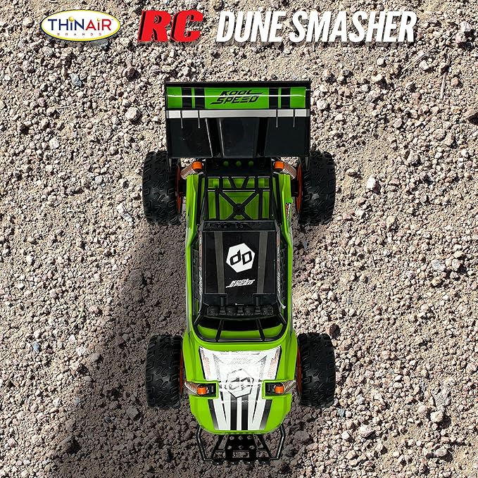 Nature Bound RC Cars 1:16 Scale Dune Smasher Off-Roader 2WD All-Terrain Electric Toy Car - Perfect for Rock Crawling and Road Racing 27MHz Radio Control - Eye-Catching Graphics Gift Idea for Kids